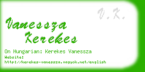 vanessza kerekes business card